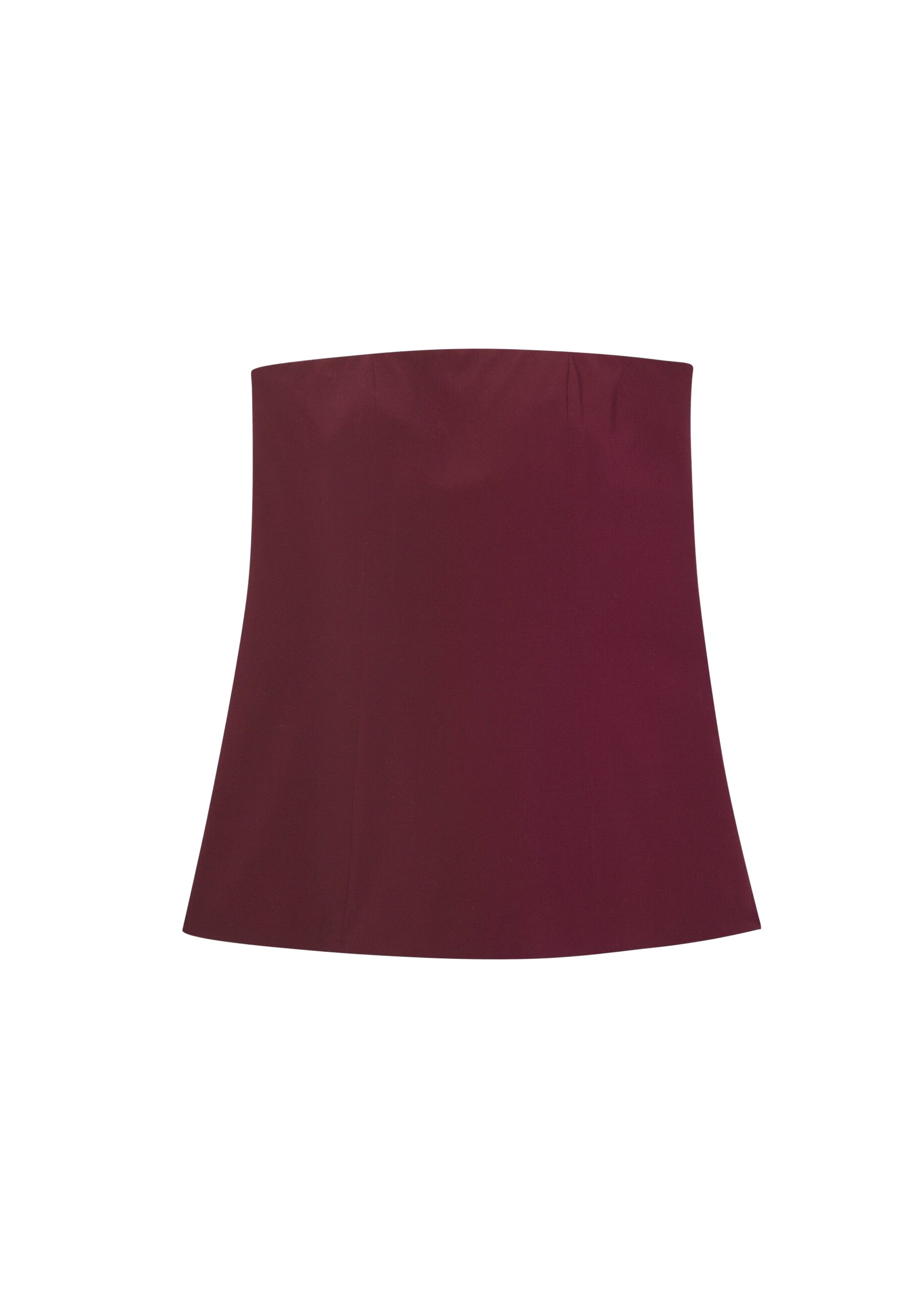 The Frankie Shop Abbie Strapless Top – Burgundy
