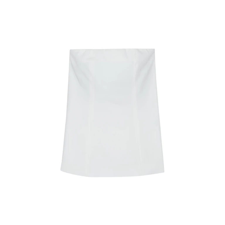 The Frankie Shop Abbie Strapless Top - White - Oversized Minimalist Tops in White - Shop at Luxury Shoes 