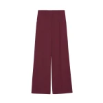 The Frankie Shop Abbie Trousers - Burgundy - Oversized Minimalist Pants in Red - Shop at Luxury Shoes 