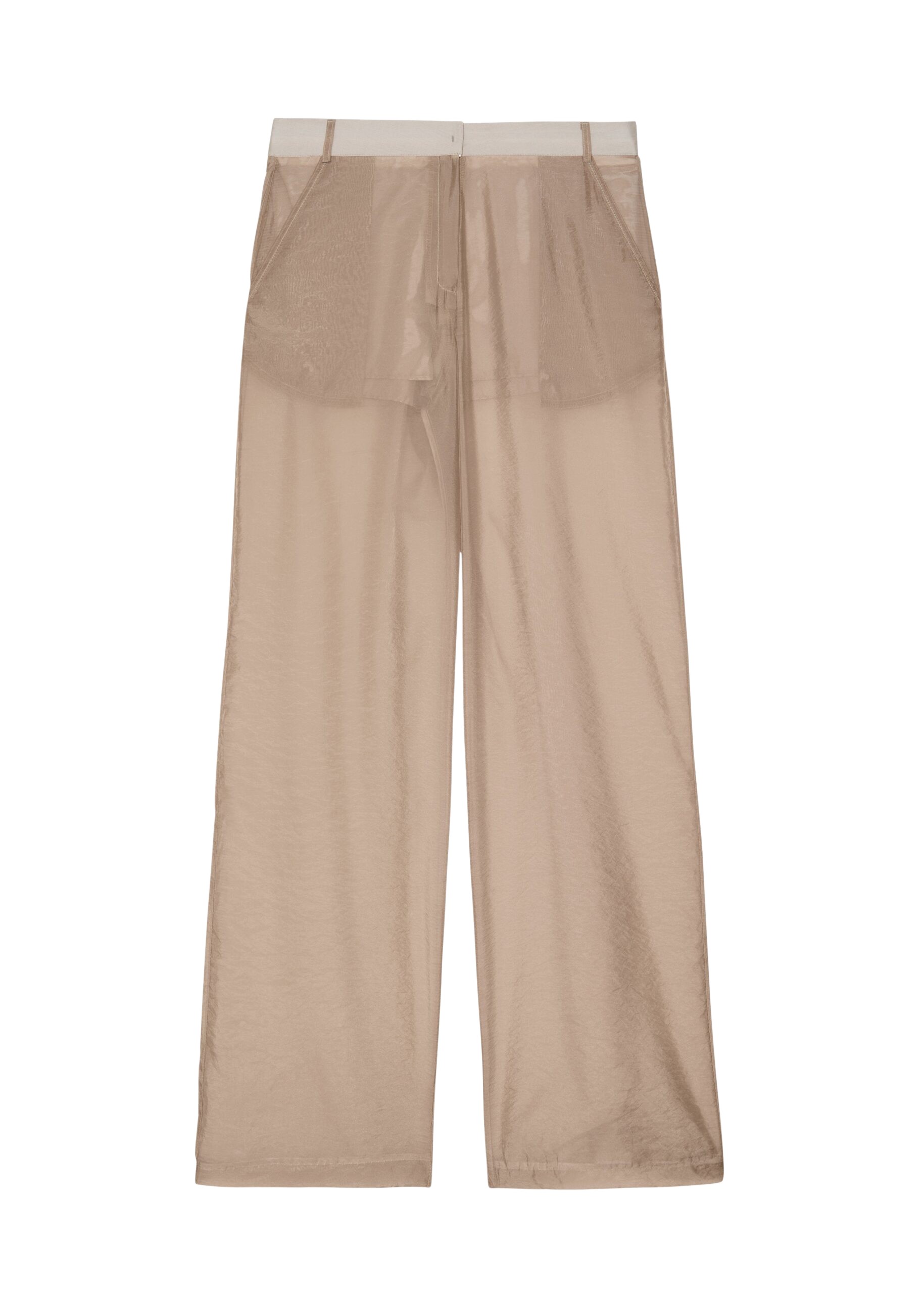 The Frankie Shop Abra Sheer Trousers – Beige