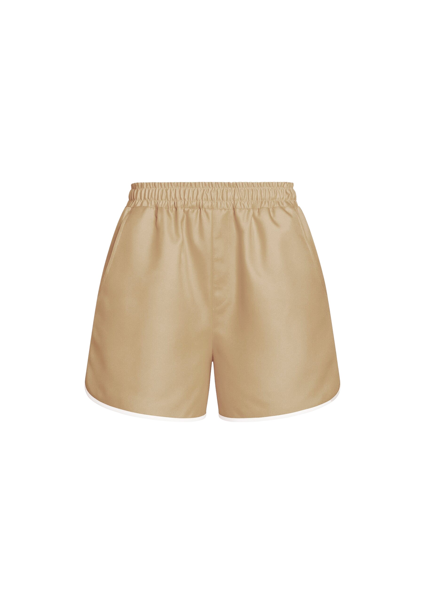 The Frankie Shop Adia Satin Boxer Shorts – Beige
