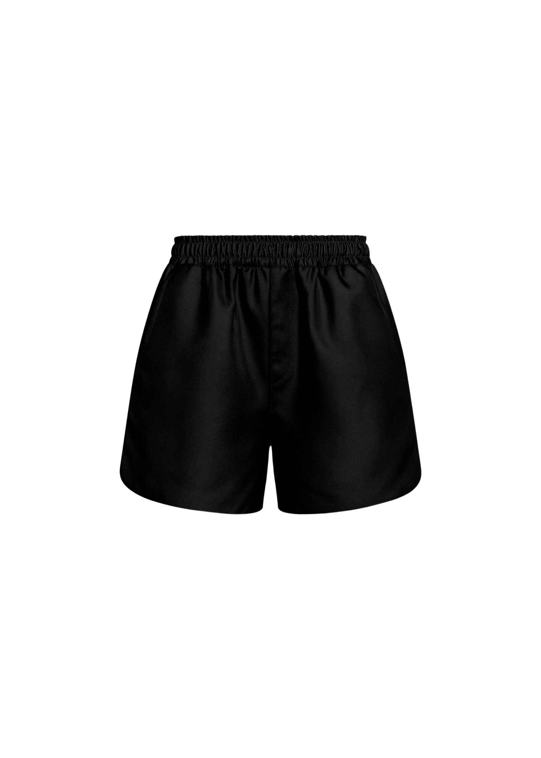 The Frankie Shop Adia Satin Boxer Shorts – Black