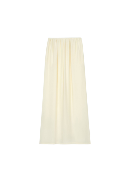 The Frankie Shop Aeson Maxi Skirt - Pale Yellow - Oversized Minimalist Skirts in Yellow - Shop at Luxury Shoes 