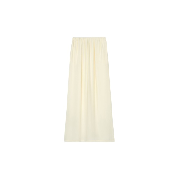 The Frankie Shop Aeson Maxi Skirt - Pale Yellow - Oversized Minimalist Skirts in Yellow - Shop at Luxury Shoes 