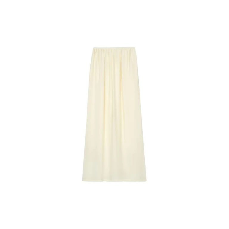The Frankie Shop Aeson Maxi Skirt - Pale Yellow - Oversized Minimalist Skirts in Yellow - Shop at Luxury Shoes 