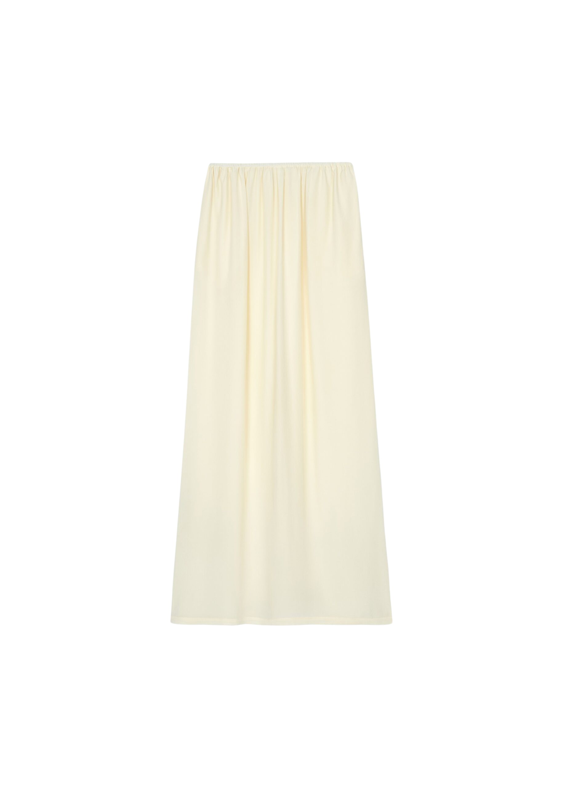 The Frankie Shop Aeson Maxi Skirt - Pale Yellow - Oversized Minimalist Skirts in Yellow - Shop at Luxury Shoes 