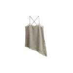 The Frankie Shop Alessia Sheer Lace Top - Taupe - Oversized Minimalist Tops in Beige - Shop at Luxury Shoes 