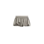 The Frankie Shop Alina Bubble Hem Shorts - Beige Glen Plaid - Oversized Minimalist Shorts in Multicolour - Shop at Luxury Shoes 