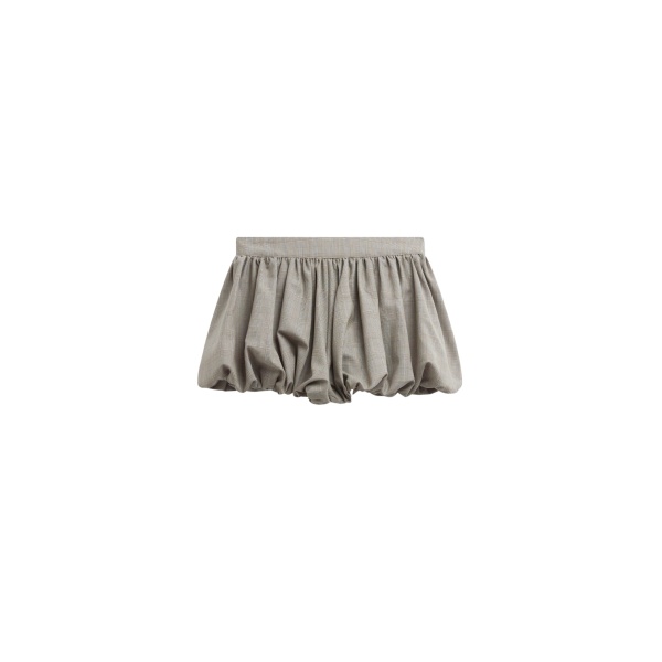 The Frankie Shop Alina Bubble Hem Shorts - Beige Glen Plaid - Oversized Minimalist Shorts in Multicolour - Shop at Luxury Shoes 