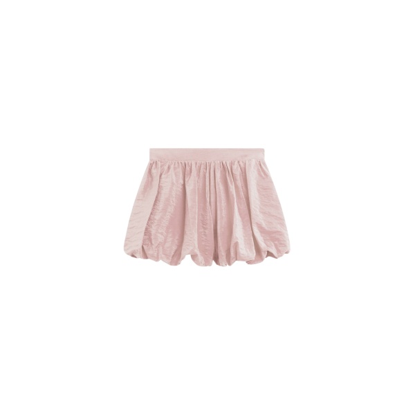 The Frankie Shop Alina Bubble Hem Shorts - Faded Pink - Oversized Minimalist Shorts in Pink - Shop at Luxury Shoes 