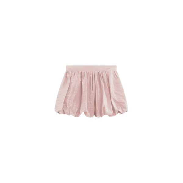 The Frankie Shop Alina Bubble Hem Shorts - Faded Pink - Oversized Minimalist Shorts in Pink - Shop at Luxury Shoes 