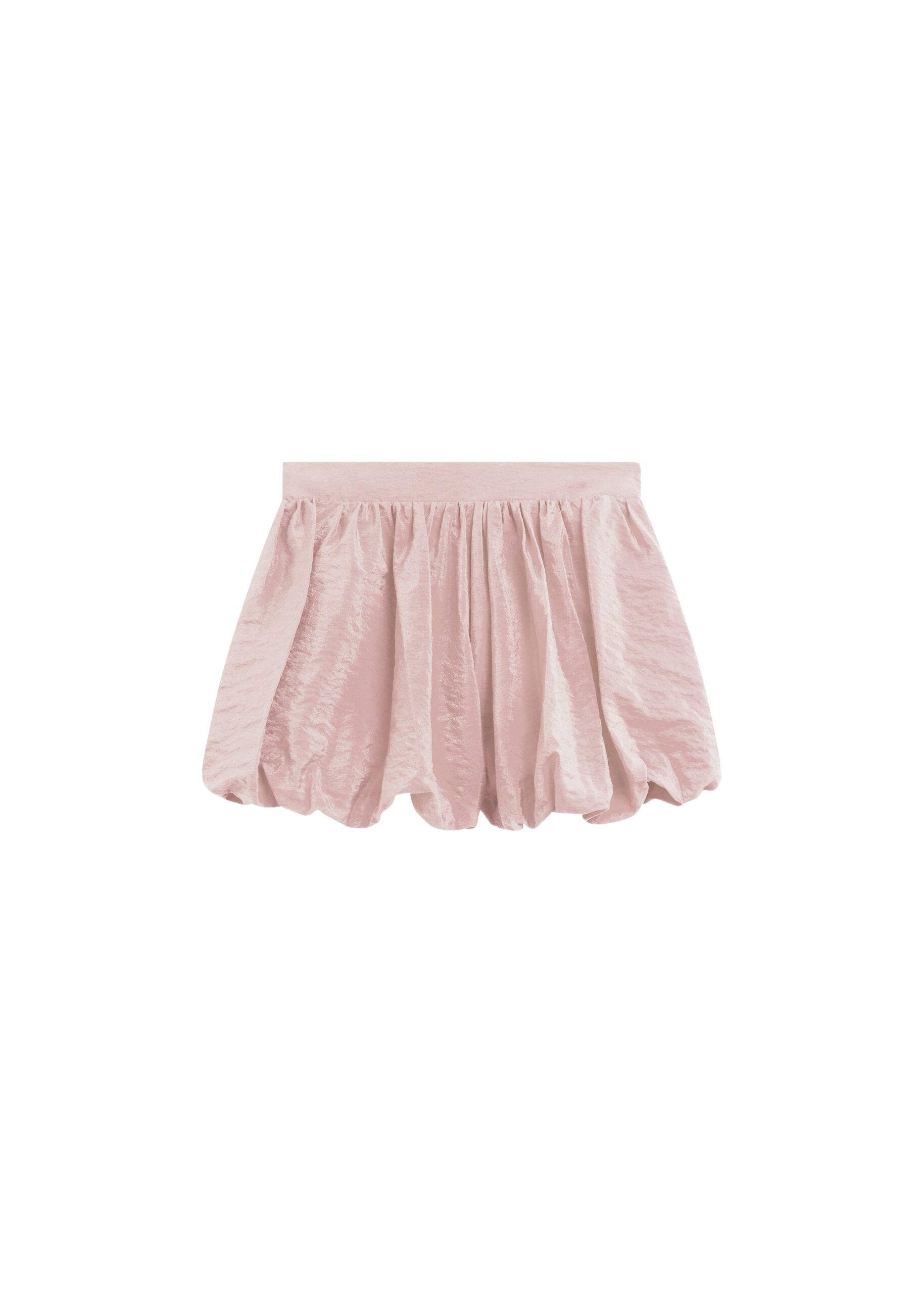 The Frankie Shop Alina Bubble Hem Shorts – Faded Pink