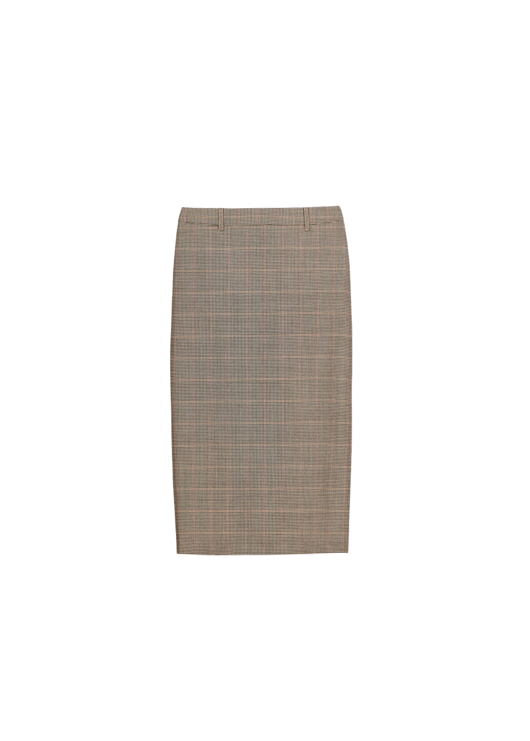 The Frankie Shop Alrose Houndstooth Midi Skirt - Beige - Oversized Minimalist Skirts in Beige - Shop at Luxury Shoes 
