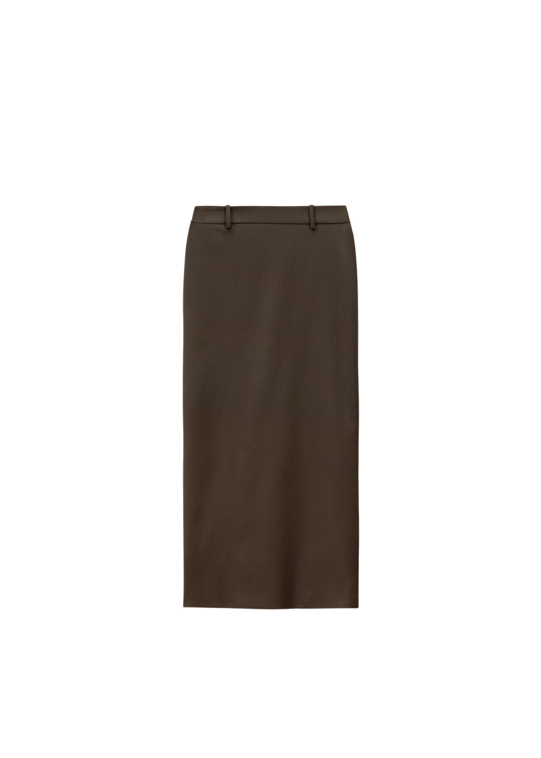 The Frankie Shop Alrose Midi Skirt - Mocha - Oversized Minimalist Skirts in Beige - Shop at Luxury Shoes 