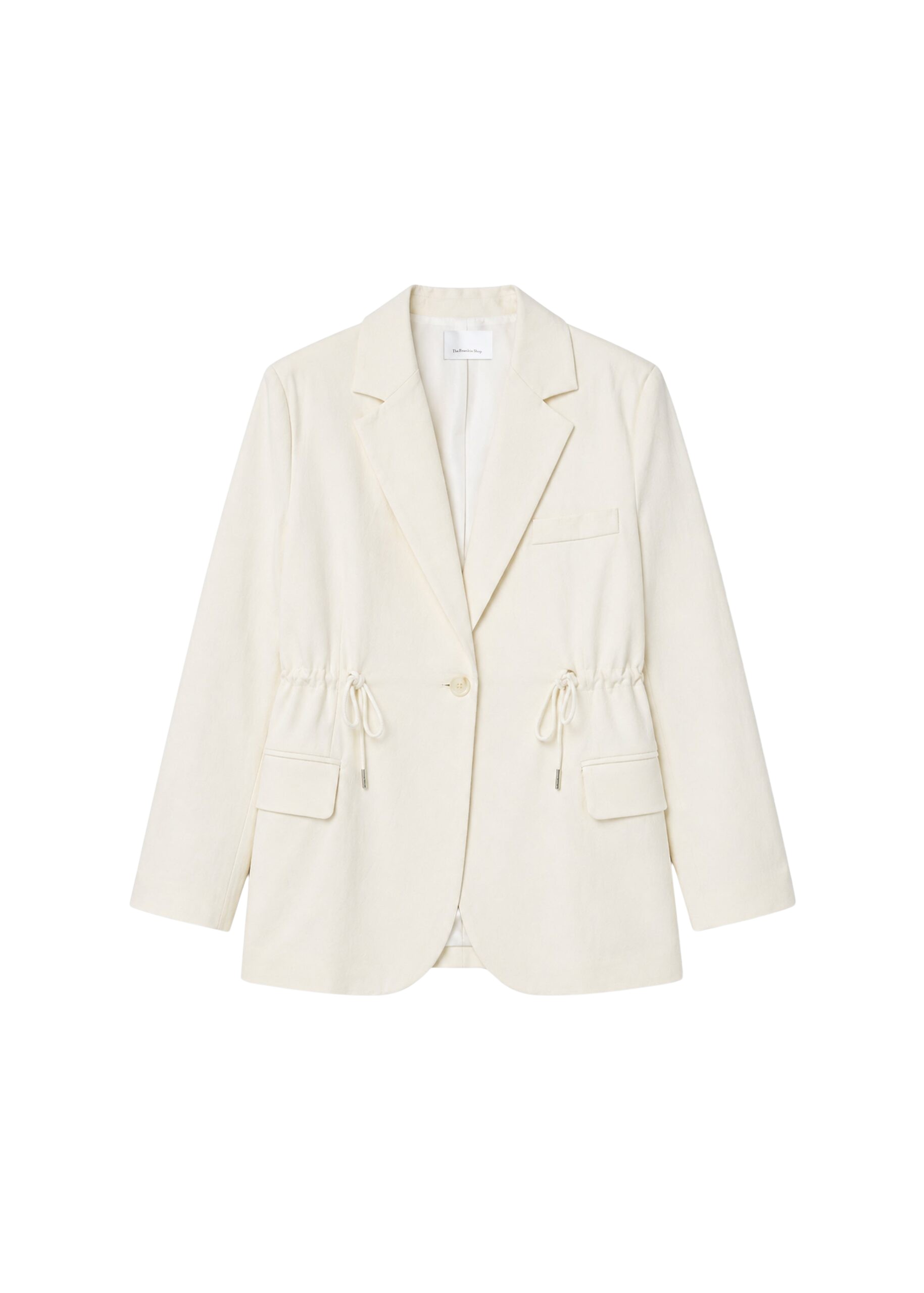 The Frankie Shop Altea Drawstring Blazer – Ivory