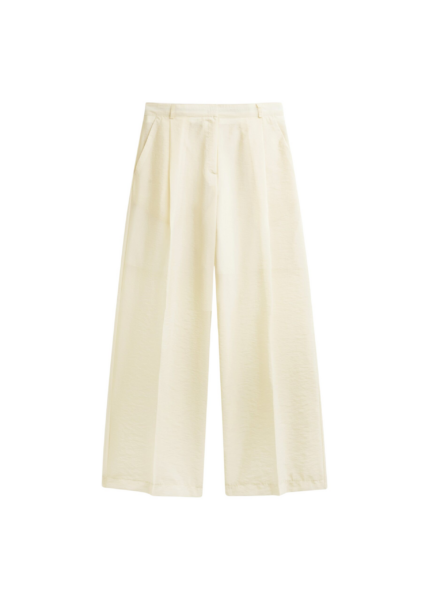 The Frankie Shop Alvito Sheer Organza Pants - Pale Yellow - Oversized Minimalist Pants in Yellow - Shop at Luxury Shoes 