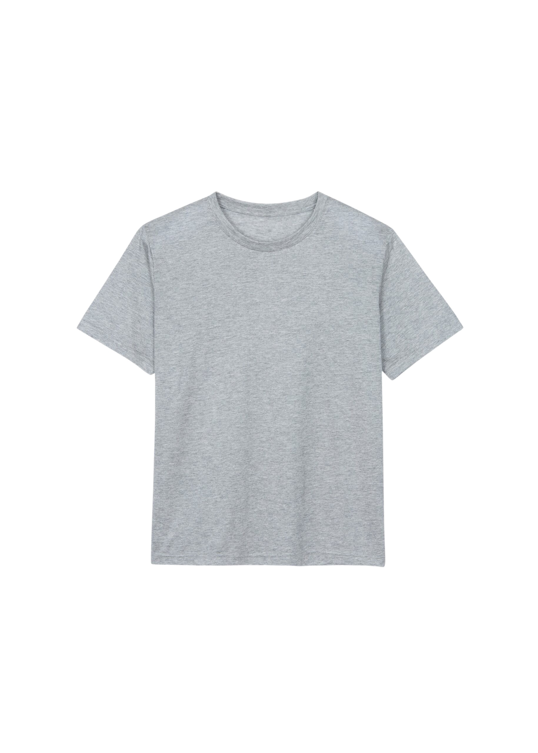The Frankie Shop Amal Fluid Tee - Grey Melange - Oversized Minimalist Tops in Grey - Shop at Luxury Shoes 