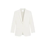 The Frankie Shop Amelia Tailored Blazer - White - Oversized Minimalist Jackets in White - Shop at Luxury Shoes 