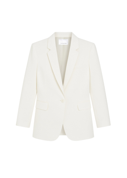 The Frankie Shop Amelia Tailored Blazer - White - Oversized Minimalist Jackets in White - Shop at Luxury Shoes 