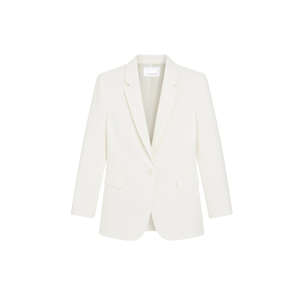 The Frankie Shop Amelia Tailored Blazer - White - Oversized Minimalist Jackets in White - Shop at Luxury Shoes 