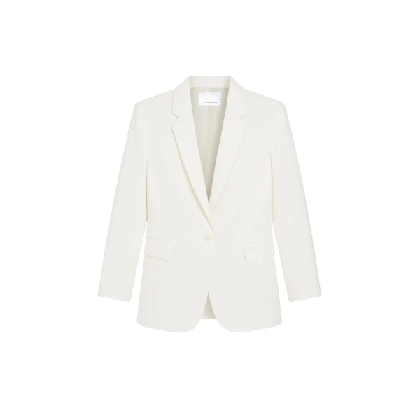 The Frankie Shop Amelia Tailored Blazer - White - Oversized Minimalist Jackets in White - Shop at Luxury Shoes 