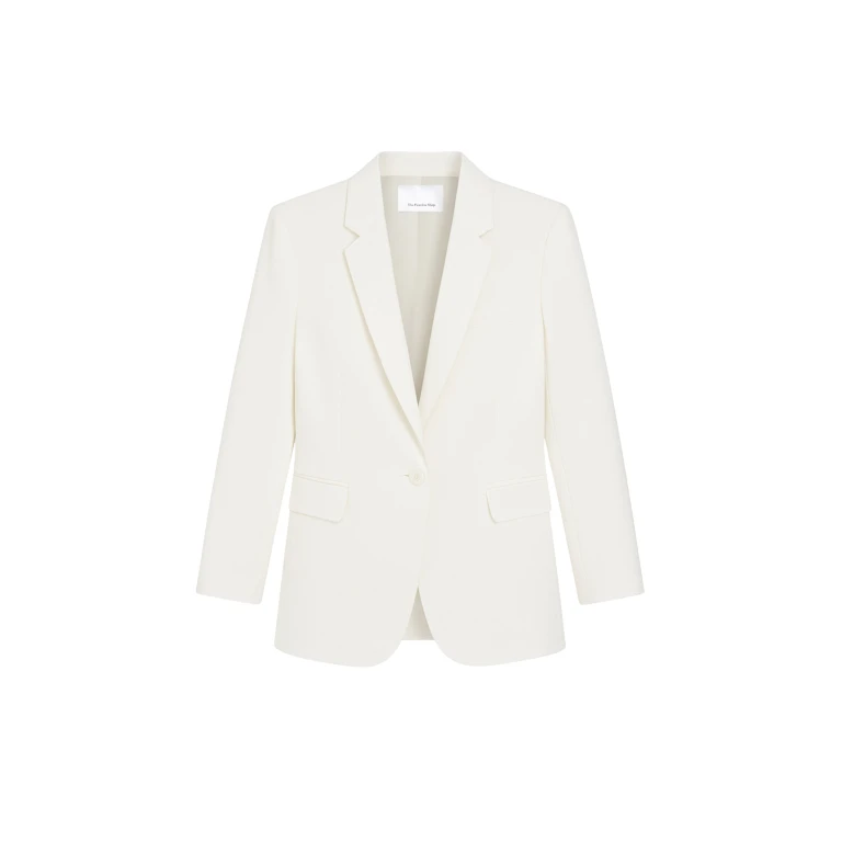 The Frankie Shop Amelia Tailored Blazer - White - Oversized Minimalist Jackets in White - Shop at Luxury Shoes 