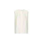 The Frankie Shop Anca Gathered Blouse - Ivory - Oversized Minimalist Tops in Ivory - Shop at Luxury Shoes 