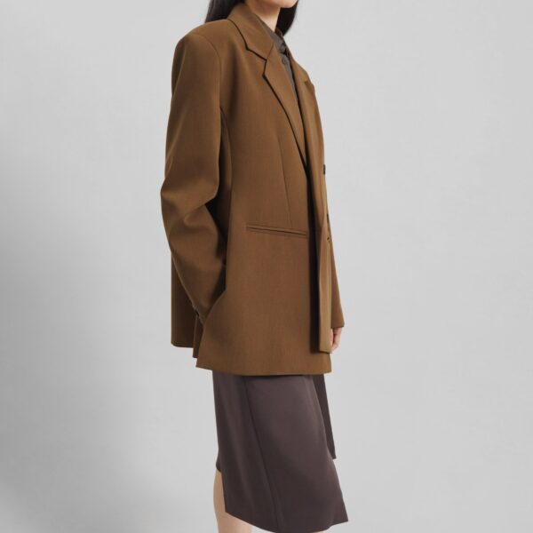 The Frankie Shop Antwerp Wrap Blazer – Brown, view 6