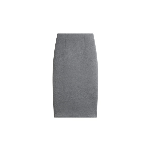 The Frankie Shop Anya Neoprene Midi Skirt - Grey Melange - Oversized Minimalist Skirts in Grey - Shop at Luxury Shoes 