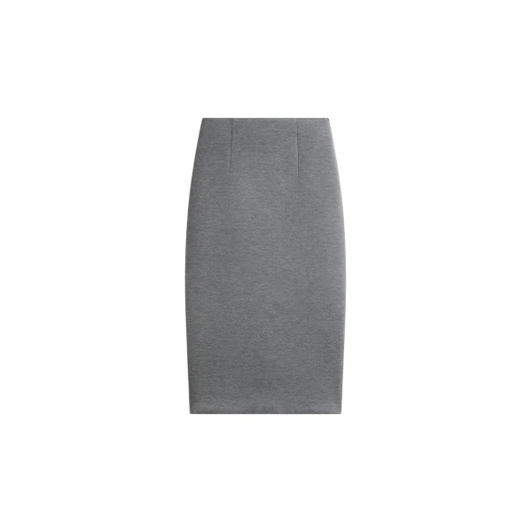 The Frankie Shop Anya Neoprene Midi Skirt – Grey Melange