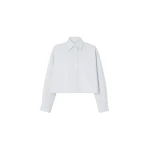 The Frankie Shop Arlen Cotton Boxy Shirt – Slate Grey