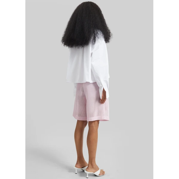 The Frankie Shop Arlen Cotton Boxy Shirt - White - Oversized Minimalist Tops in White - Shop at Luxury Shoes 