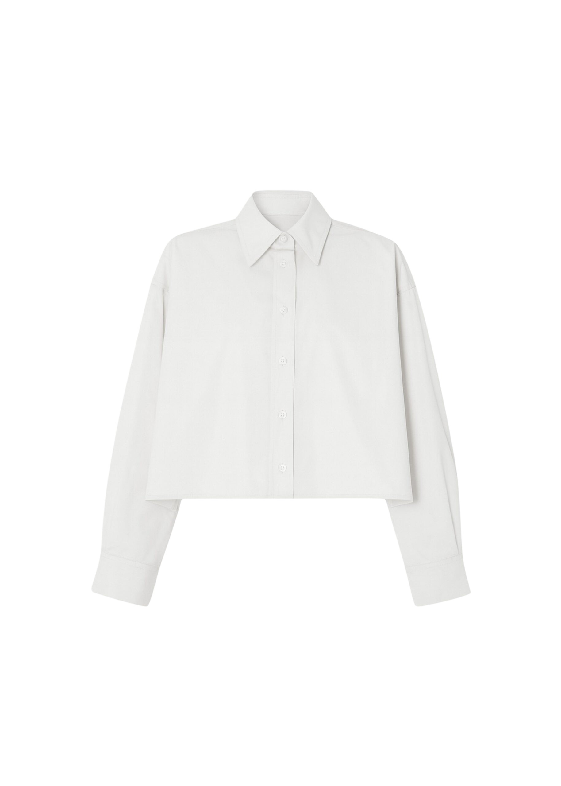 The Frankie Shop Arlen Cotton Boxy Shirt - White - Oversized Minimalist Tops in White - Shop at Luxury Shoes 