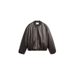 The Frankie Shop Arolla Faux Leather Draped Jacket - Brown - Oversized Minimalist Jackets in Beige - Shop at Luxury Shoes 