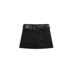 The Frankie Shop Arosa Belted Mini Skirt – Black