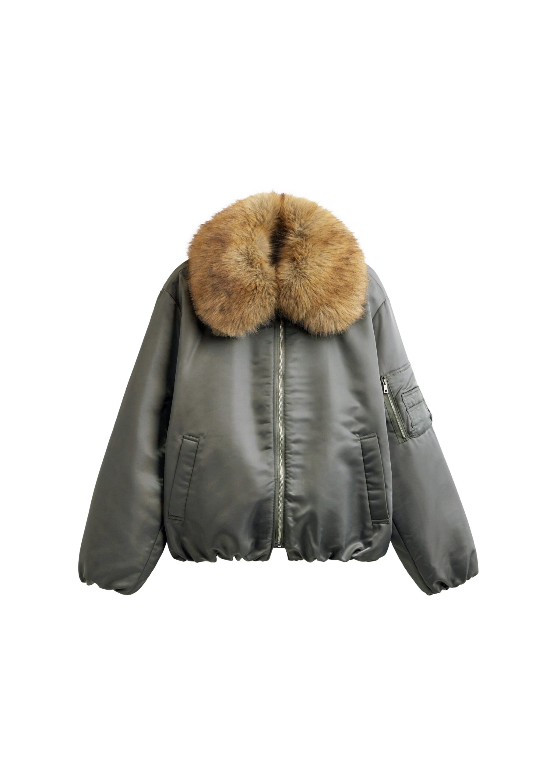 The Frankie Shop Arslev Bomber Jacket – Pale Olive