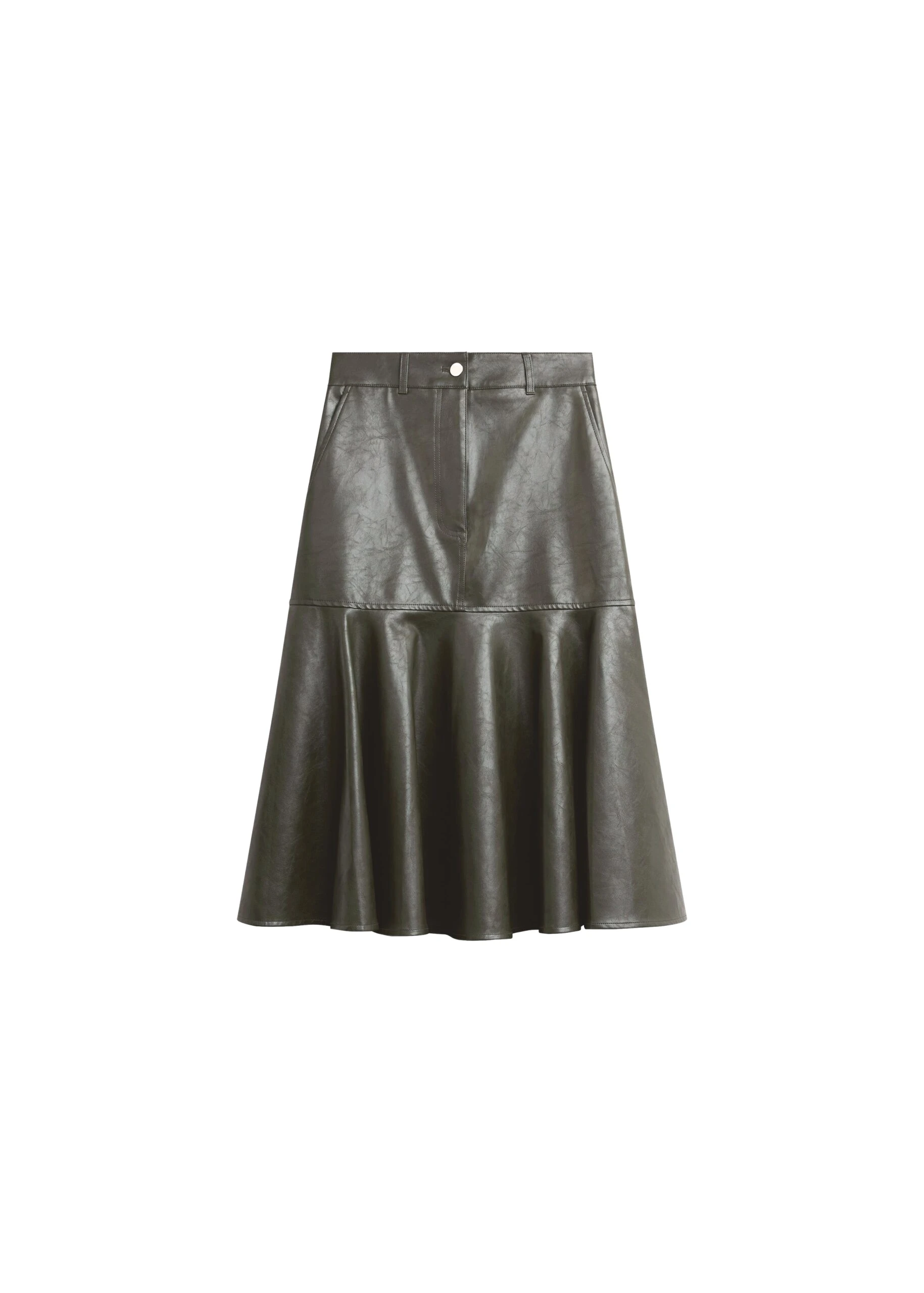 The-Frankie-Shop-Arvika-Faux-Leather-Mermaid-Skirt-Dark-Olive-coveti-scaled50430_nobg The Frankie Shop Arvika Faux Leather Mermaid Skirt - Dark Olive - Oversized Minimalist Skirts in Green - Shop at Luxury Shoes