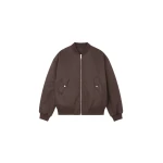 The Frankie Shop Astra Bomber Jacket - Brown - Oversized Minimalist Jackets in Beige - Shop at Luxury Shoes 