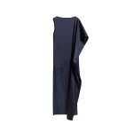 The Frankie Shop Asymmetric Maxi Dress - Dark Ink Navy - Oversized Minimalist Dresses in Black - Shop at Luxury Shoes 