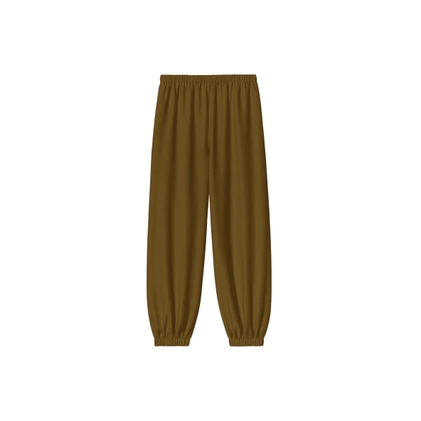 The Frankie Shop Aubray Balloon Pants - Olive Brown - Oversized Minimalist Pants in Beige - Shop at Luxury Shoes 