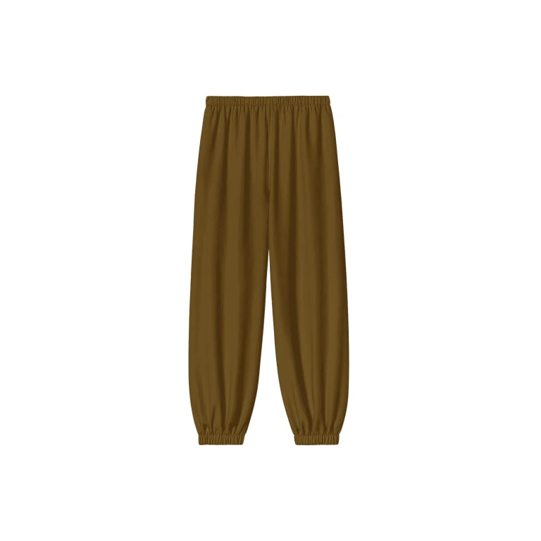 The Frankie Shop Aubray Balloon Pants - Olive Brown - Oversized Minimalist Pants in Beige - Shop at Luxury Shoes 