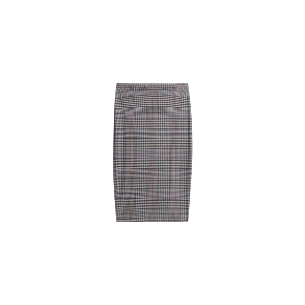 The Frankie Shop Aurora Sheer Mesh Skirt - Beige Glen Plaid - Oversized Minimalist Skirts in Multicolour - Shop at Luxury Shoes 