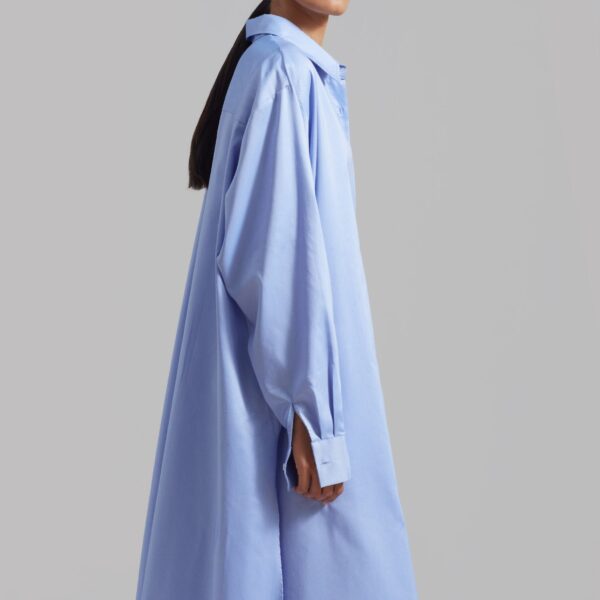 The Frankie Shop Avery Shirt Dress – Blue, view 4
