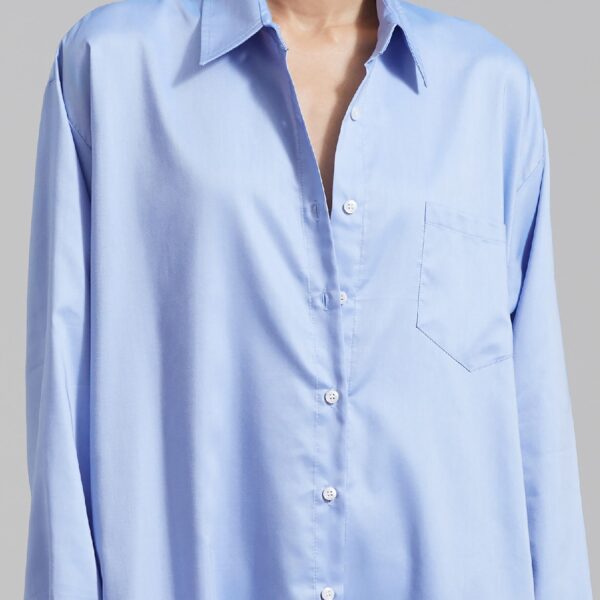 The Frankie Shop Avery Shirt Dress – Blue, view 5