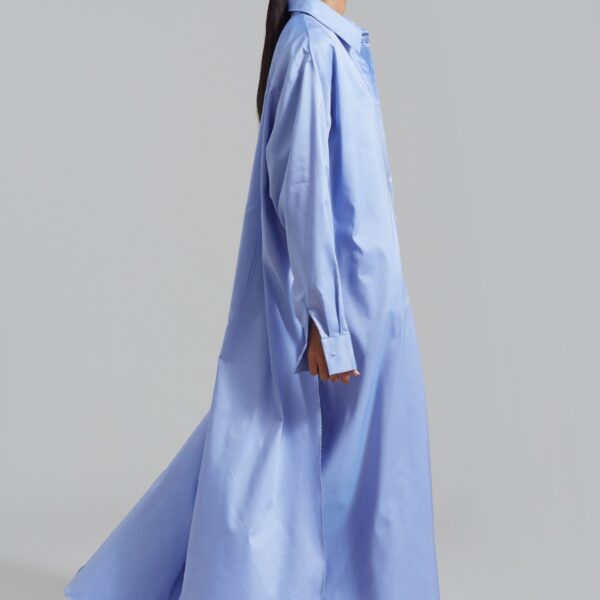 The Frankie Shop Avery Shirt Dress – Blue, view 6