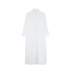 The Frankie Shop Avery Shirt Dress - White - Oversized Minimalist Dresses in White - Shop at Luxury Shoes 