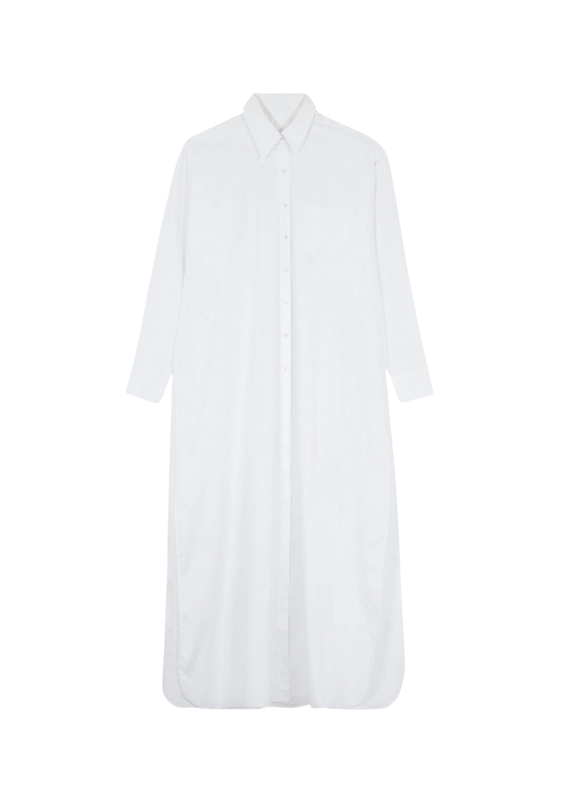 The Frankie Shop Avery Shirt Dress - White - Oversized Minimalist Dresses in White - Shop at Luxury Shoes 