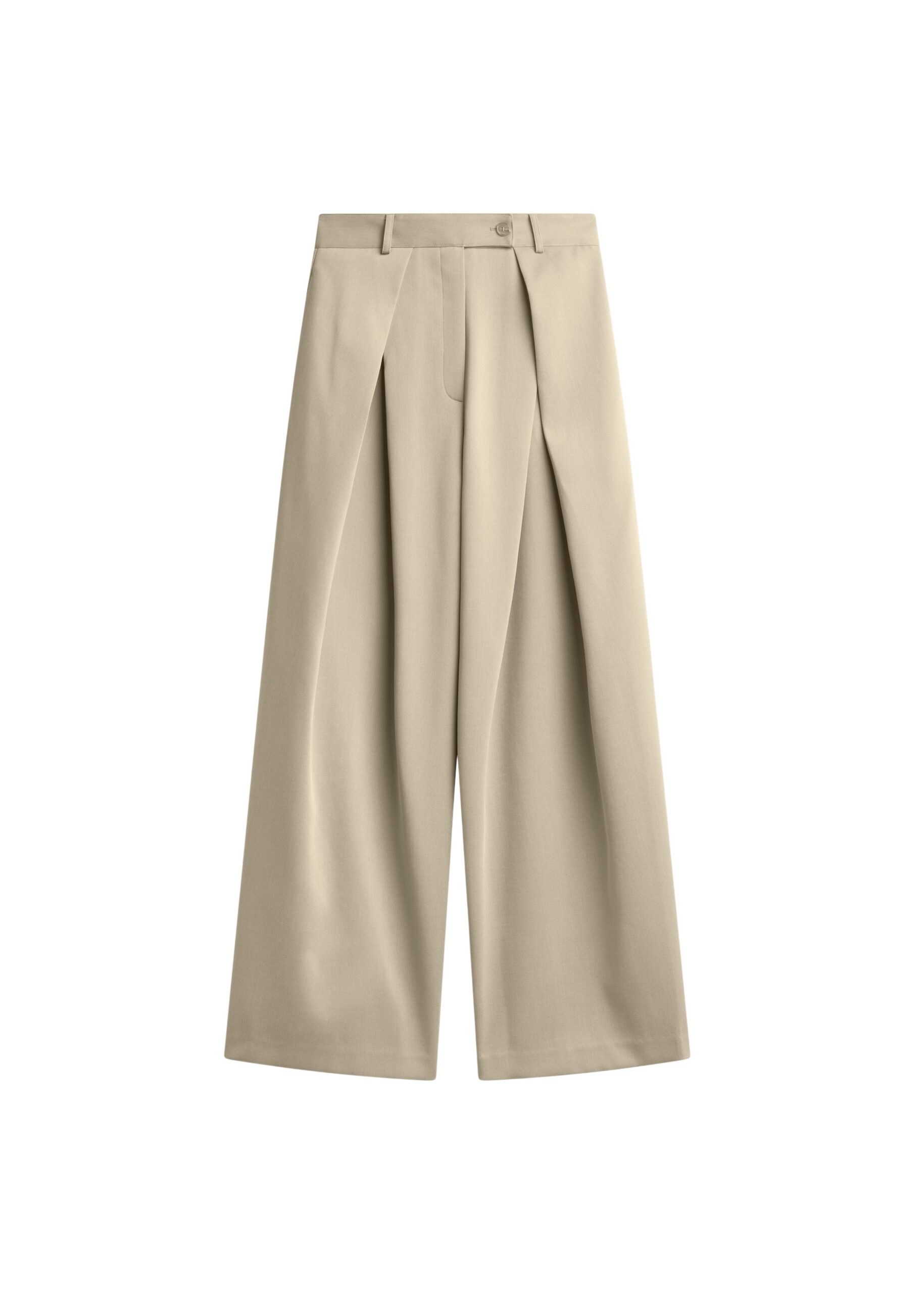 The Frankie Shop Avray Pleated Trousers – Beige