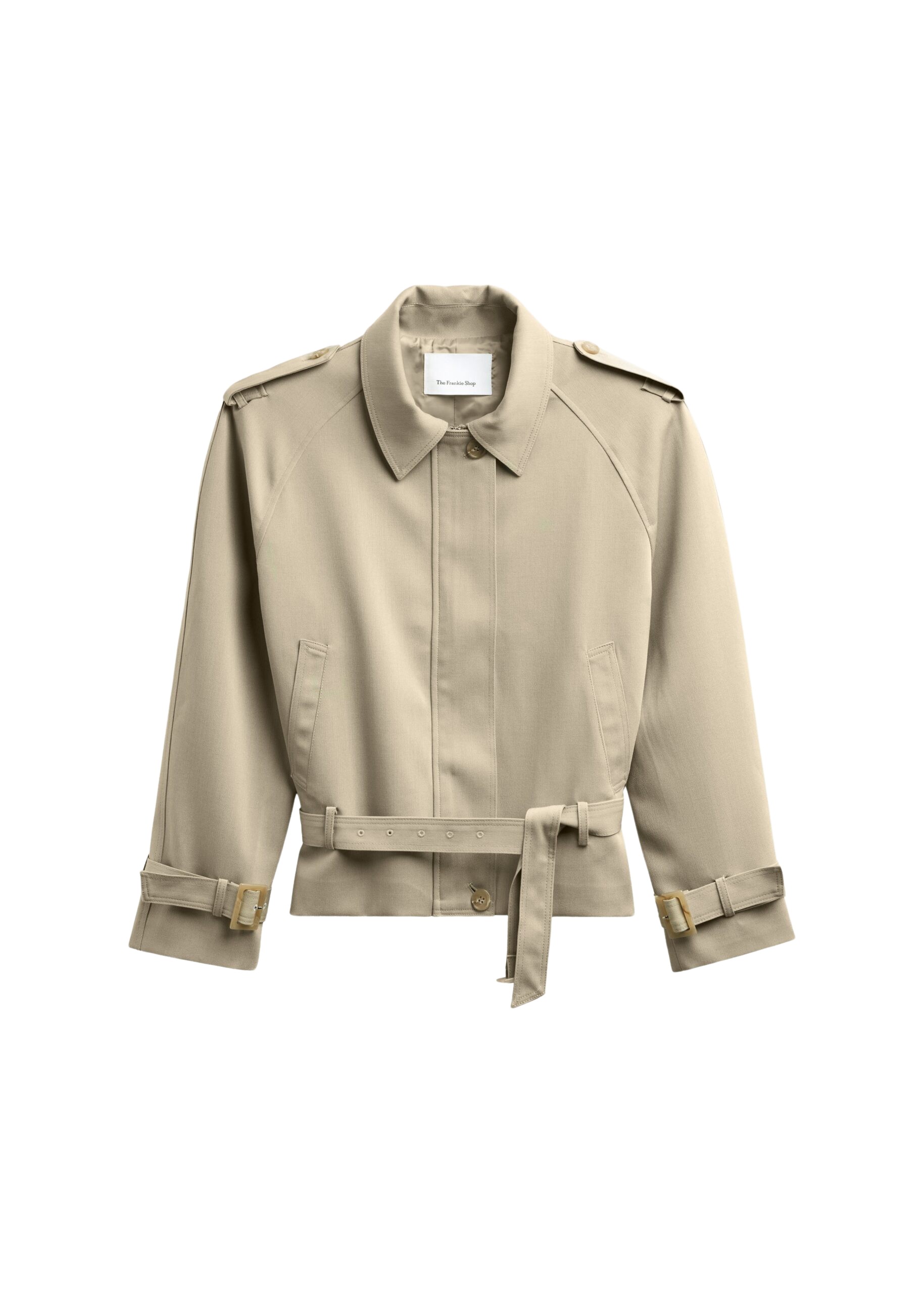 The Frankie Shop Avray Short Trench – Beige
