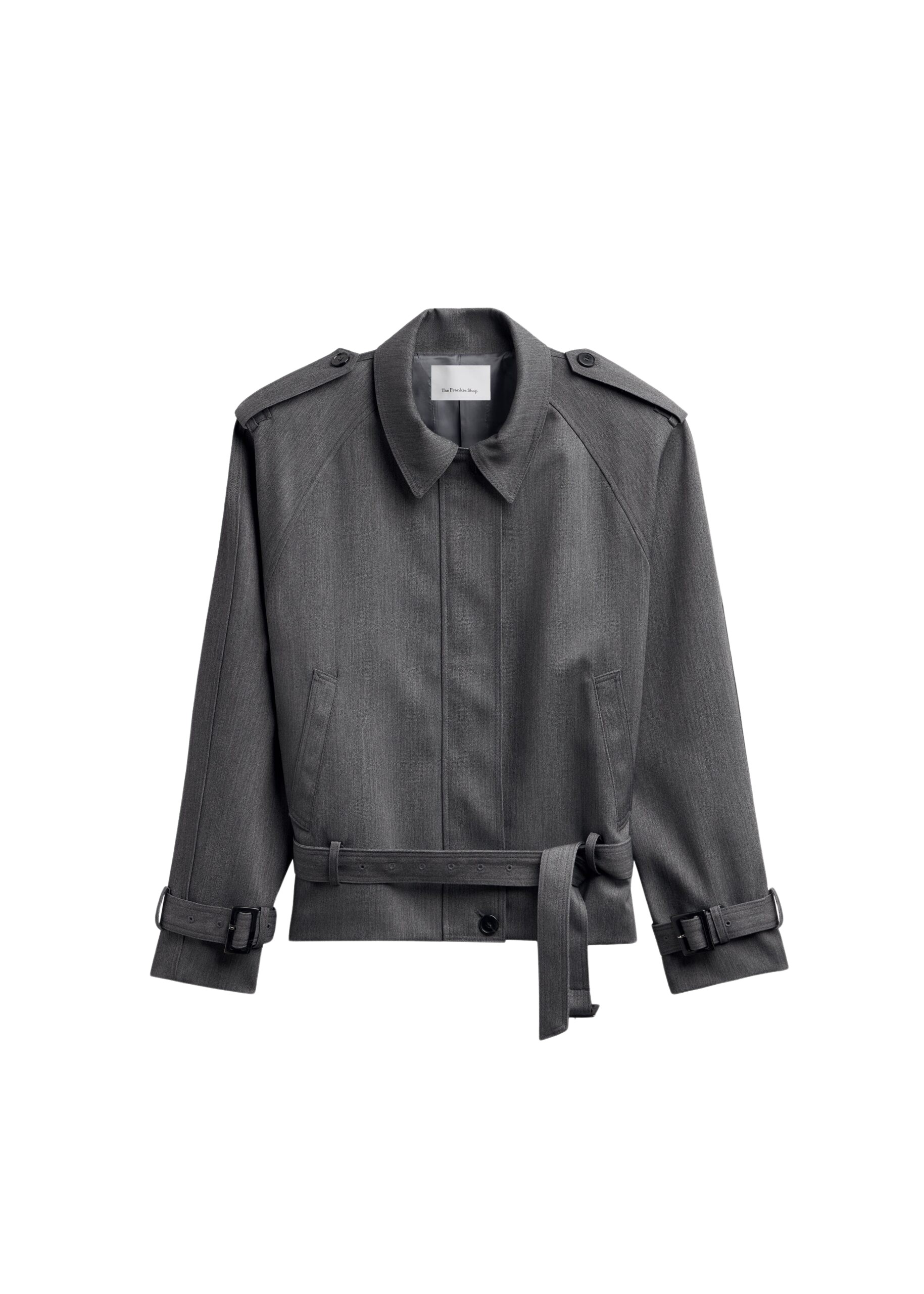 The Frankie Shop Avray Short Trench – Grey